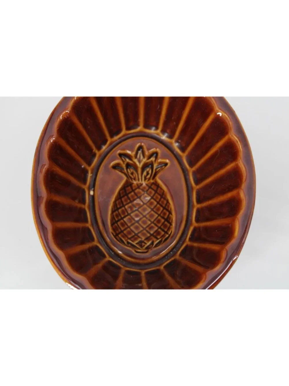 Williams Sonoma Pineapple Mold Brown Glaze Stoneware Ceramic 94609
